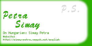 petra simay business card